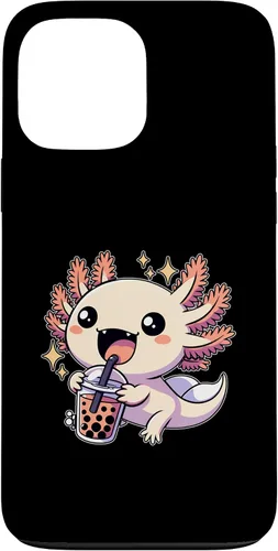Vista 23 de Funda de té de burbujas japonesa para iPhone 11 Pro Max Kawaii axolotl Boba