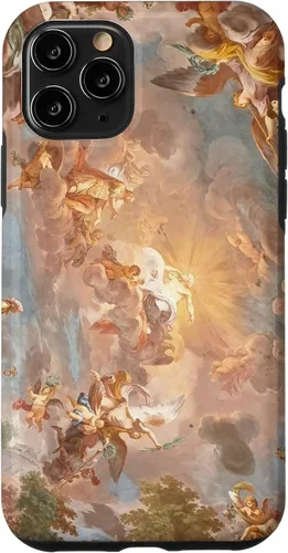 Vista 29 de Funda para iPhone 16, diseño de historia del arte renacentista, diseño de Michelangelo Sky