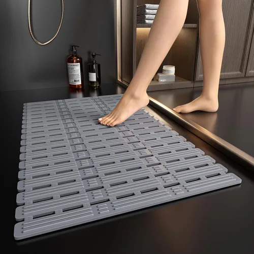 Vista 15 de XIYUNTE Tapete de Ducha Antideslizante para Bañera - 27 X 16 Pulgadas Tapete de Bañera TPE Tapetes de Ducha Antideslizantes para Interior de Ducha