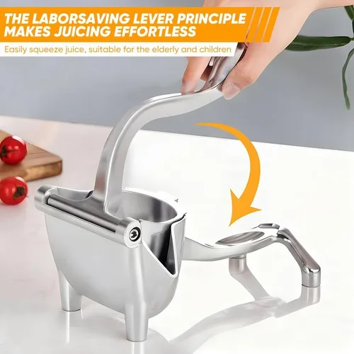 Vista 2 de Exprimidor manual, exprimidor de presión manual para una extracción eficiente de jugo, prensa de cítricos de aleación de aluminio para limón