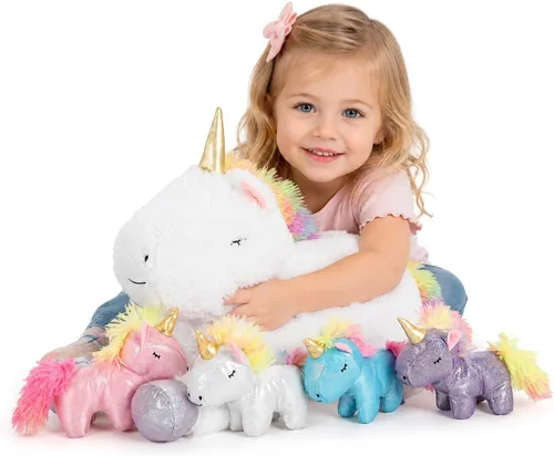 Vista 19 de Tezituor Paquete de 6 Pequeños Animales de Peluche a Granel Juguetes de Peluche, Mini Llaveros de Animales de Peluche Lindos de 6" para Niños, Mini