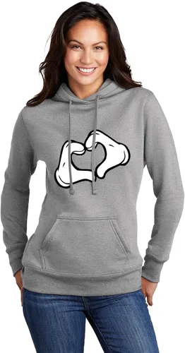 Vista 11 de Go All Out Mickey Heart Hands - Sudadera con capucha para hombre y mujer Negro