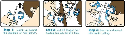 Vista 3 de Calming Clipper, Kit de corte de pelo silencioso para niños con autismo y sensibilidad sensorial, diestros