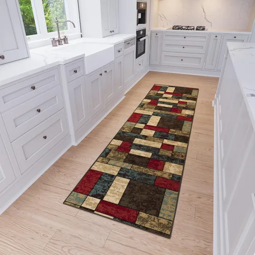 Vista 24 de Ottomanson Alfombras de 5 x 6 pies 6 pulgadas para sala de estar, alfombra de área para dormitorio, antideslizante, duradera y grande para zonas