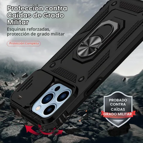 Vista 5 de Funda magnética compatible con iPhone 13 Pro Max de 6.7 pulgadas, funda magnética para iPhone 13 Pro Max con cubierta de cámara y soporte de grado
