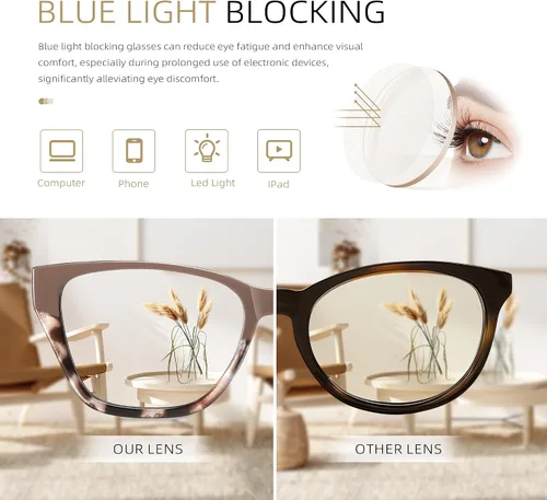 Vista 6 de Cateye Reading Glasses for Women - Mocha Muse Tortuga de cacao