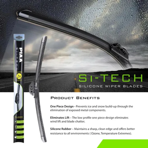 Vista 2 de PIAA 97035 14 pulgadas de goma de limpiaparabrisas Si-Tech (350mm) Premium para todas las estaciones, repuesto original de alta calidad