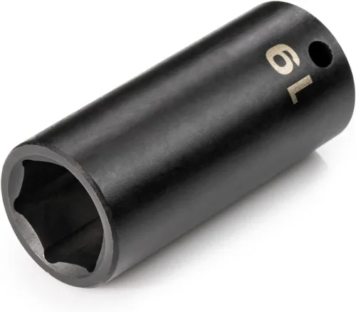 Vista 65 de TEKTON Zócalo de impacto de 6 puntos de 1 pulgada de profundidad de 3/8 pulgadas x 1 pulgada SID13025