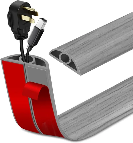 Vista 25 de Cubierta de Cable para Piso Autoadhesiva Ocultador de Cables Cubiertas de Cable de Extensión para Piso Protector de Cable de Alimentación para Piso