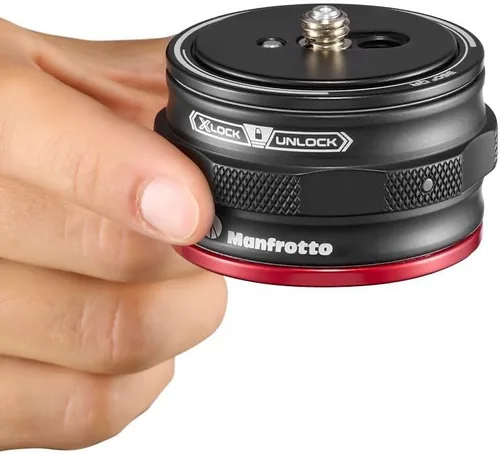 Vista 7 de Manfrotto Kit Trípode de 3 secciones, trípode para cámara con cabezal de 3 vías en aluminio con sistema de liberación rápida de movimiento, kit