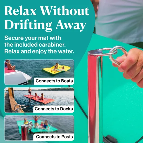 Vista 7 de Accesorios para tapetes flotantes (kit de ataduras, ojales y correas) Complete Floating Mat Kit: Bungee Tether, Grommet Hardware & Storage Straps