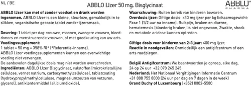 Vista 9 de 50mg. BISGLYCINATE (100 unidades) ABBLO es suave para el estómago y se puede tomar con alimentos.