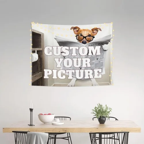 Vista 4 de AIUSAAMZ Tapiz personalizado para cargar imágenes personalizables, telón de fondo personalizado, crea tu propio tapiz para colgar en la pared