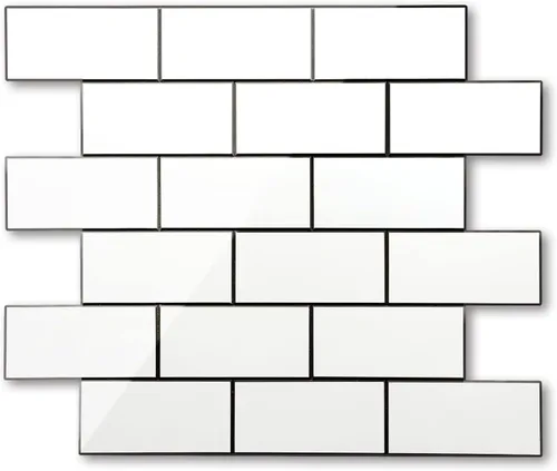 Vista 27 de STICKGOO 1/3 lámina de azulejos para despegar y pegar Subway, azulejos de cocina sin costuras de diseño pulido en rosa-beige eurásico