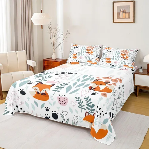Vista 41 de Erosebridal Juego de sábanas de animales de la selva para niñas y niños, juego de sábanas de safari salvaje con diseño de elefante, oso, tigre