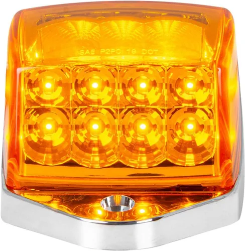 Vista 5 de GG Grand General 77564 Spyder Amber/Amber 17 LED Cab Light con carcasa de plástico cromado para modelos Grakon 5000