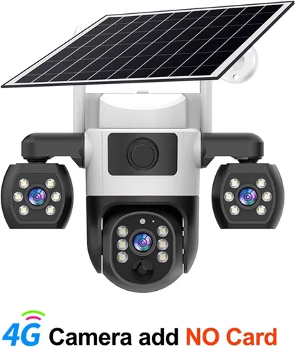 Vista 2 de Triple Lens 4G Outdoor Security Camera Camera No Card
