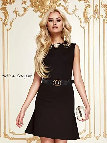 Vista 4 de Syhood 2 Pieces Women Leather Belt Soft Faux Leather Jeans Belt Waist Belts for Jeans Dress with Double O-Ring Buckle