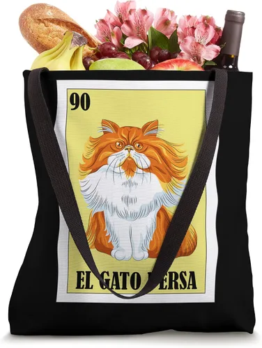Vista 4 de Funny Mexican Design for Cat Owners - El Gato Persa Tote Bag