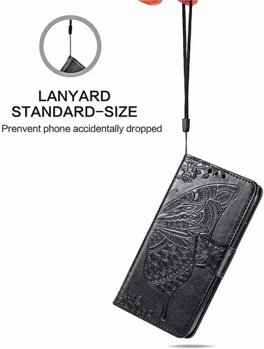 Vista 5 de GYHOYA Funda tipo cartera compatible con Samsung Galaxy A71 para mujer, funda de cuero con función atril magnético y tarjetero para Samsung Galaxy