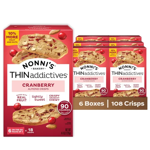 Vista 11 de Nonni's, Galletas finas de arándano, 4.4 onzas