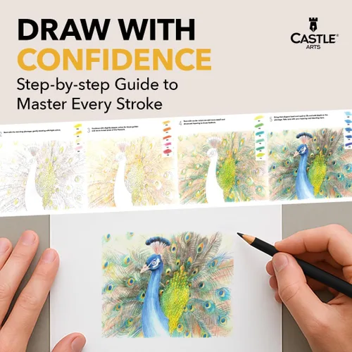 Vista 6 de Castle Art Supplies - Juego de lápices de acuarela 120 pigmentos vibrantes para mezclar, dibujar y pintar Para adultos y profesionales