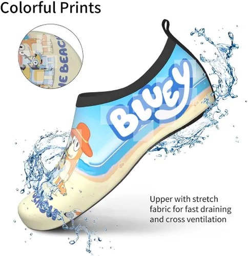 Vista 4 de NZHMZJK Zapatos de agua para niños y niñas, calcetines acuáticos de secado rápido, para natación, playa, yuga, ejercicio, deporte, piscina, camping