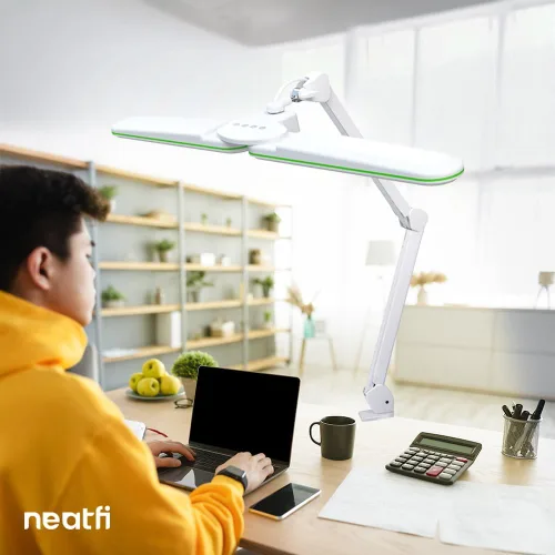 Vista 8 de Neatfi Elite HD XL - Lámpara LED de escritorio, 3 modos de luz, 90 piezas SMD LED, atenuación no polar, iluminación brillante que cuida los ojos
