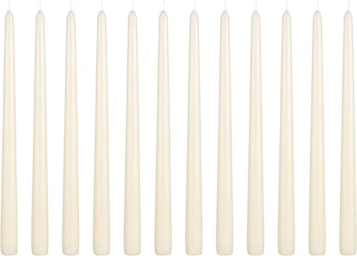 Vista 43 de Mega Candles 48 velas cónicas negras rectas sin perfume, vela de cera vertida a mano de 4 x 3/4 pulgadas, decoración del hogar, recepciones de boda
