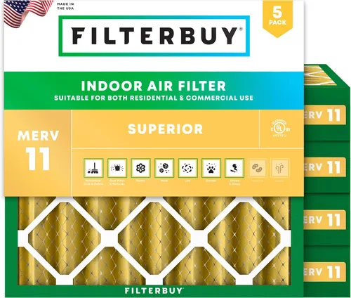 Vista 17 de Filterbuy Filtro de aire MERV 11 de 22 x 24 x 1 superior, defensa de mascotas y alergias (paquete de 5), filtros electrostáticos plisados para horno
