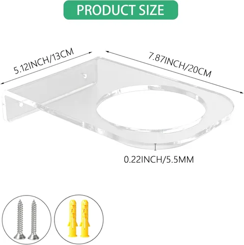 Vista 6 de BiJun Soporte de pared para baloncesto, estante de exhibición de fútbol acrílico, soporte de pared para almacenamiento de pelota transparente