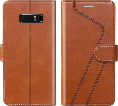 Vista 14 de Funda tipo cartera para Samsung Galaxy Note 8, funda de piel con bloqueo RFID, soporte magnético con tapa abatible, a prueba de golpes, compatible