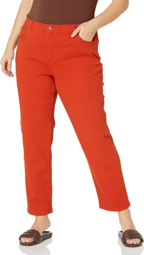 Vista 21 de Gloria Vanderbilt - Pantalones de mezclilla Amanda clásicos de tiro alto y pierna cónica petite para mujer Begonia Bloom