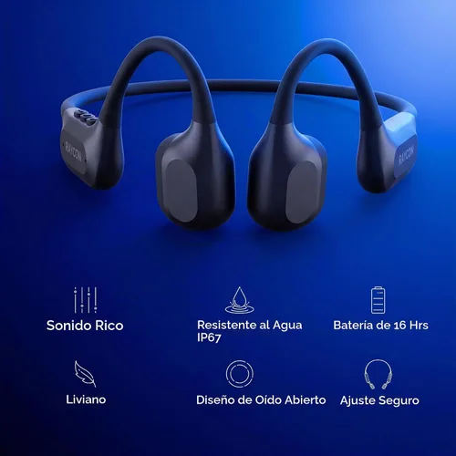 Vista 6 de Raycon Auriculares de conducción ósea todos los días, 2ª generación, color Negro