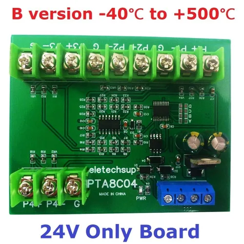 Vista 13 de 4ch 500 Celsius PT100 Thermocouple RTD emperature Sensor RS485 Temperature Sensor Module Modbus RTU Board Paperless Recorder (A 12V with Rail Box)