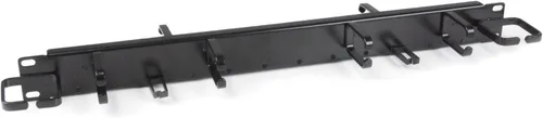 Vista 9 de StarTech Organizador de gestión de cables de 1U de 19 pulgadas, gancho de anillo en D, administrador de cables de rack de red/servidor, panel