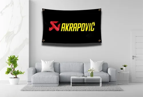Vista 2 de ENMOON Bandera de carreras de motocicletas de 3 x 5 pies, decoración interior y exterior para garaje
