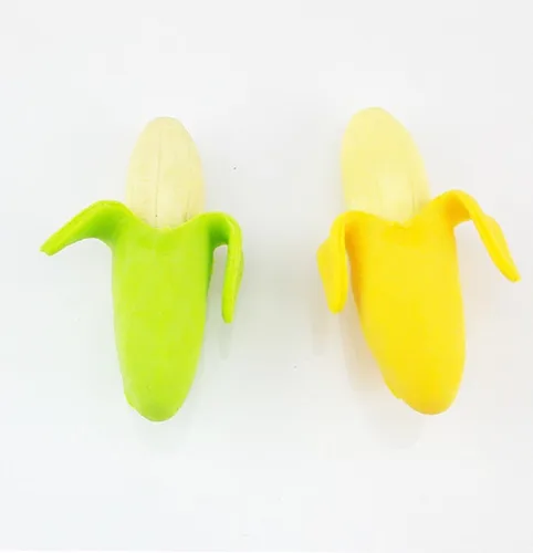 Vista 2 de yueton Paquete de 4 juguetes de goma para niños, diseño de plátano