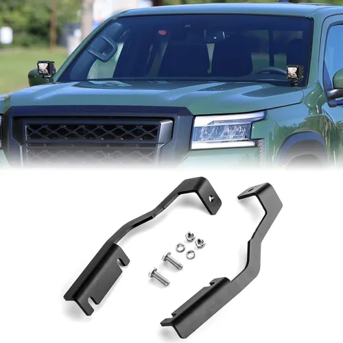 Vista 8 de WeiSen Soportes de montaje de luz de zanja de bisagra de capó compatibles con Nissan Frontier 2005-2021, compatible con Xterra 2005-2015 de 2ª