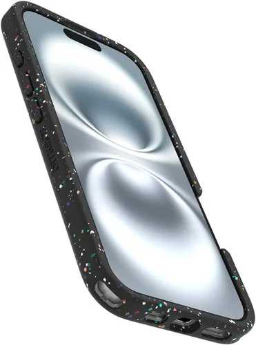 Vista 5 de OtterBox - Funda Core Series con MagSafe para iPhone 16 - Negro Carnival Night, diseño delgado de goma, acabado suave, bordes elevados