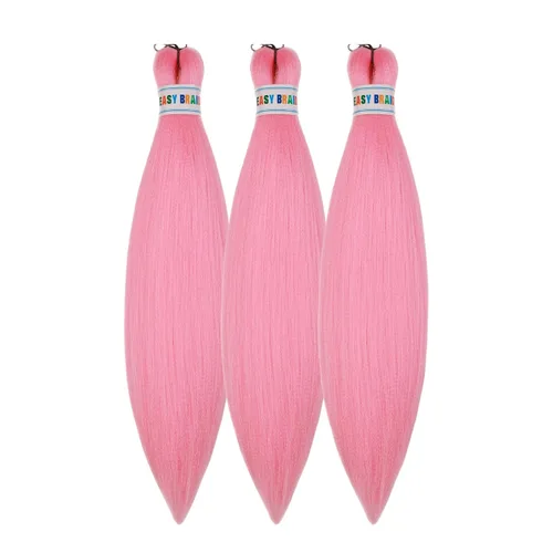Vista 39 de Pelo corto negro trenzado preestirado de 14 pulgadas para trenzas sin nudos, pelo sintético 1B trenzado para trenzas Bob Box