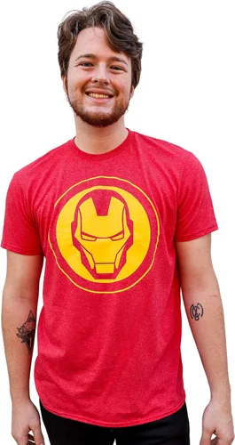 Vista 5 de Marvel Avengers Iron Man Mask Logo Endgame camiseta para hombre