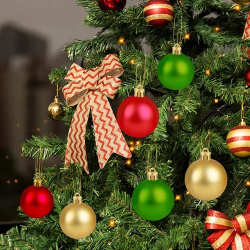 Vista 5 de 120 Piezas Tapas de Adornos Navideños Redondas de 0.5 Pulgadas de Repuesto de Plástico Ganchos de Tapas de Adornos Navideños para Árbol de Navidad