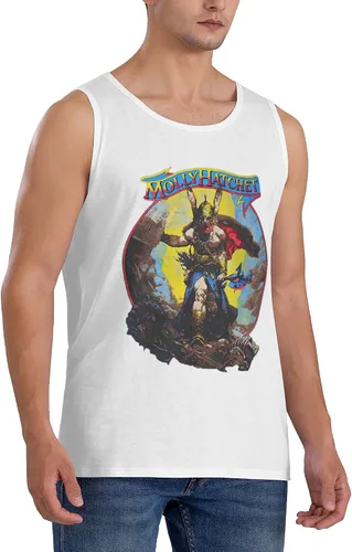 Vista 2 de DRFTGV Men's Sleeveless T Shirts Workout Tank Tops Gym Muscle Tee Vest Tshirt White