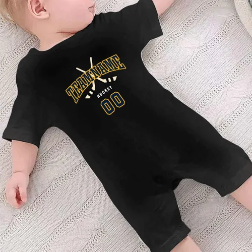 Vista 7 de BABYWEN Ropa de bebé, traje de hockey personalizado, camiseta de bebé para recién nacido, regalos para niños y niñas