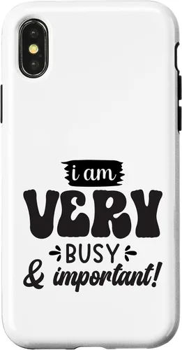 Vista 5 de Very Busy & Important Retro Groovy Text Design Case for iPhone 17
