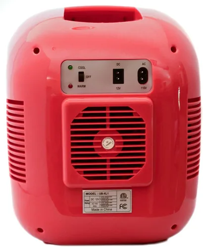 Vista 2 de Minirefrigerador UB-XL1 de Uber Appliance, enfría 12 latas, estilo retro, Rojo