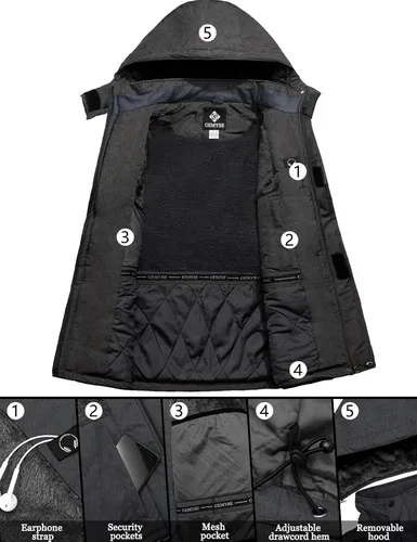 Vista 3 de GEMYSE Men's Mountain Waterproof Ski Snow Jacket Winter Windproof Rain Jacket