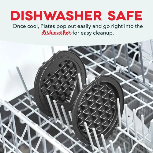 Vista 11 de DASH Multimaker Mini System - Máquina para hacer gofres con cinco platos extraíbles de 4 pulgadas: plancha y plancha, mini waflera 3 en 1 para niños