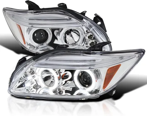 Vista 11 de SPEC-D TUNING Faros Proyectores de Doble Halo Negro Azabache con Lámparas LED Compatibles con Scion tC 2005-2010, Par de Faros Izquierdo + Derecho